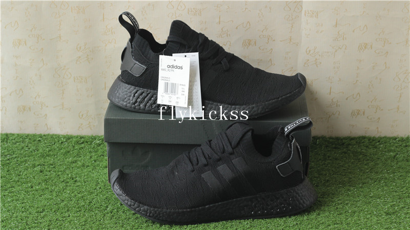 Adidas NMD R2 Triple Black Real Boost